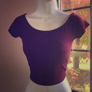 Maroon crop top